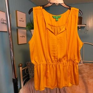mustard dressy tank